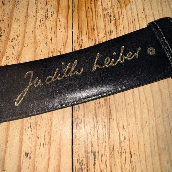 Vintage Judith Leiber Gold and snake skin heart belt (4 hearts) black up to 32”